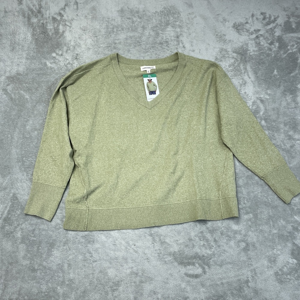 Universal Thread New Women's Sweater Size XL Green V-Neck Sweater a2182